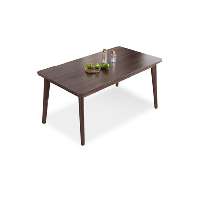 Black Walnut Color Rectangular Solid Wood Dining Table