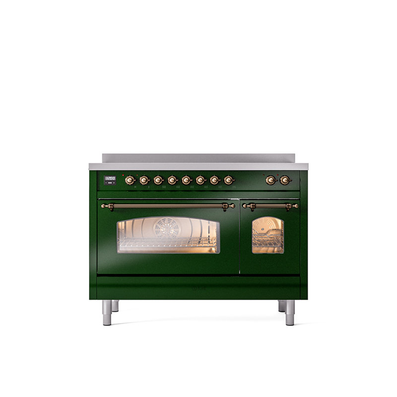 ILVE Nostalgie II 48 in Induction Range, Emerald Green/Bronze