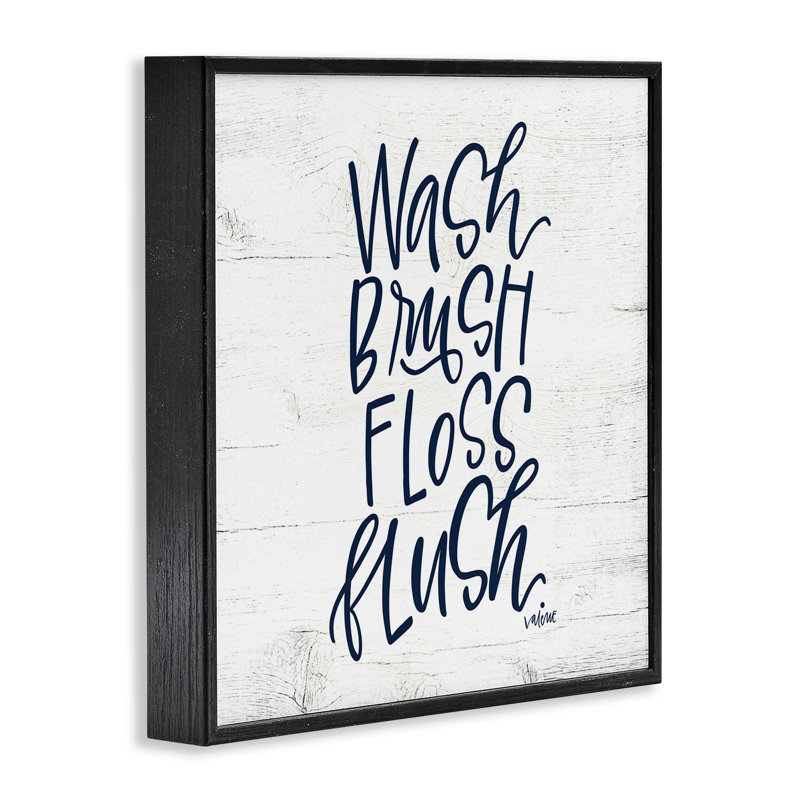 «Rustic Bathroom Rules», estampe numérique par Valerie Weiners, H 12 po x l 12 po, Giclée encadrée noir minuit