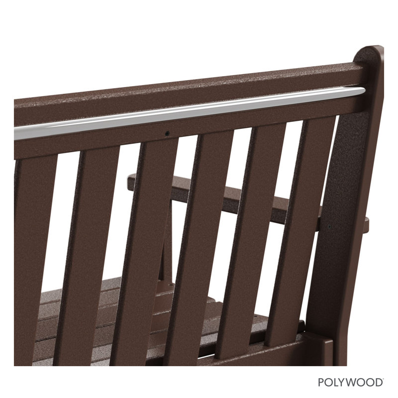 Banc d'extérieur traditionnel POLYWOOD, Acajou