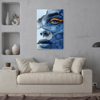 Fluid Blue Beauty Contemporary Wall Art