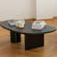 Table basse rétro en bois manufacturé noir
