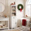 Armoire de rangement haute style ferme pour linge de maison, meuble de salle de bain autoportant avec étagères ouvertes, tiroir et porte, design épuré-1042501281-1063937421