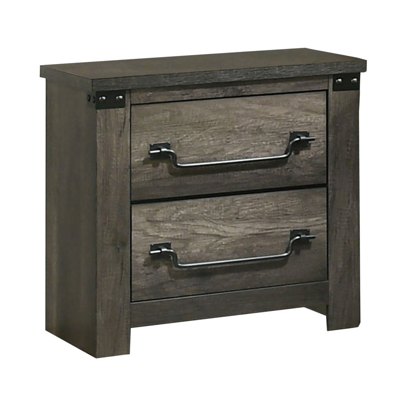 Table de chevet, gris rustique