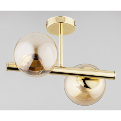Aishani Glass Semi Flush Mount