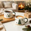 Ensemble de 4 tasses de Noël en céramique ALOFMO (30 cl), service à café festif pour 4 personnes