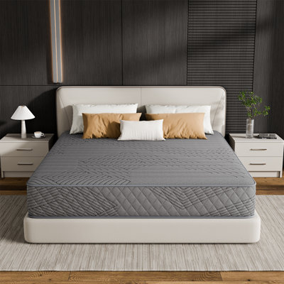 🛏️ Alwyn Home 8"/10"/12"/14" Anti-Static Hybrid Mattress | ☁️ Plush Wave Cotton & 🧽 Soft Sponge Top, Independent Pocket Spring, Certipur-Us, Oeko-Tex & SGS Certified