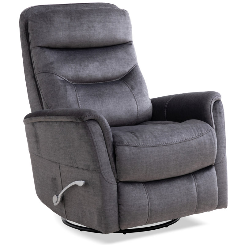Fauteuil inclinable et oscillant manuel Akeelah, Capri gris anthracite 100% polyester