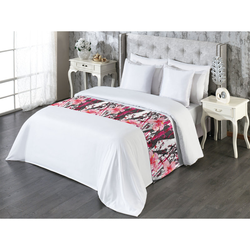 Tapis de chambre Ambesonne Hibiscus, Très grand lit