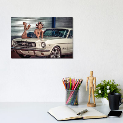 Baby You Can Drive My Car by Gno - Wrapped Canvas Print