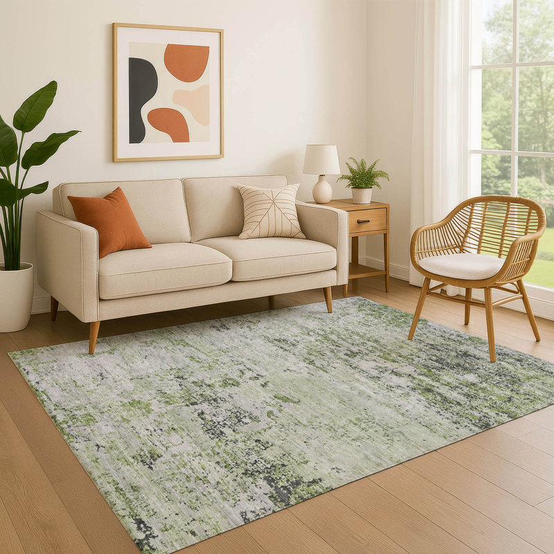 Premium Machine Washable Lubbers AMF1723 Modern Rug, Rectangle 2'6" x 3'10"