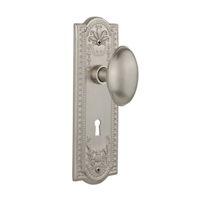 Bouton de porte de mortaise intérieure avec plaque longue homestead Meadows
