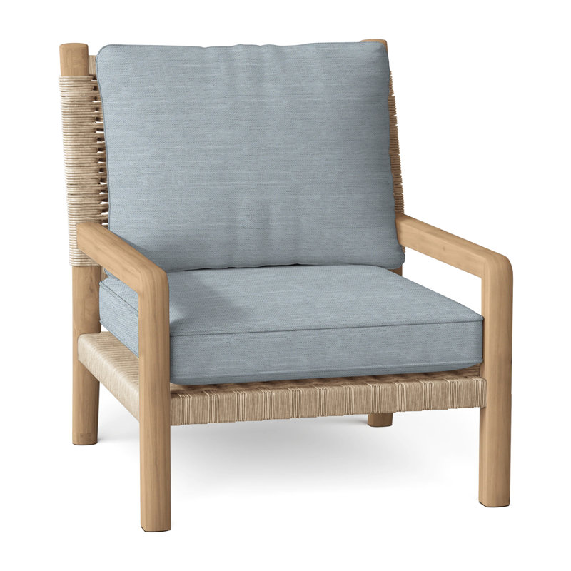Hudson Outdoor Lounge Chair, Ocean, Hudson Natural Cord