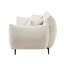 Surdimensionné en blanc, pieds en métal, 2 coussins, structure en bois massif, revêtement, pour le bureau du salon, canapé blanc super tentant, tissu, design moderne
