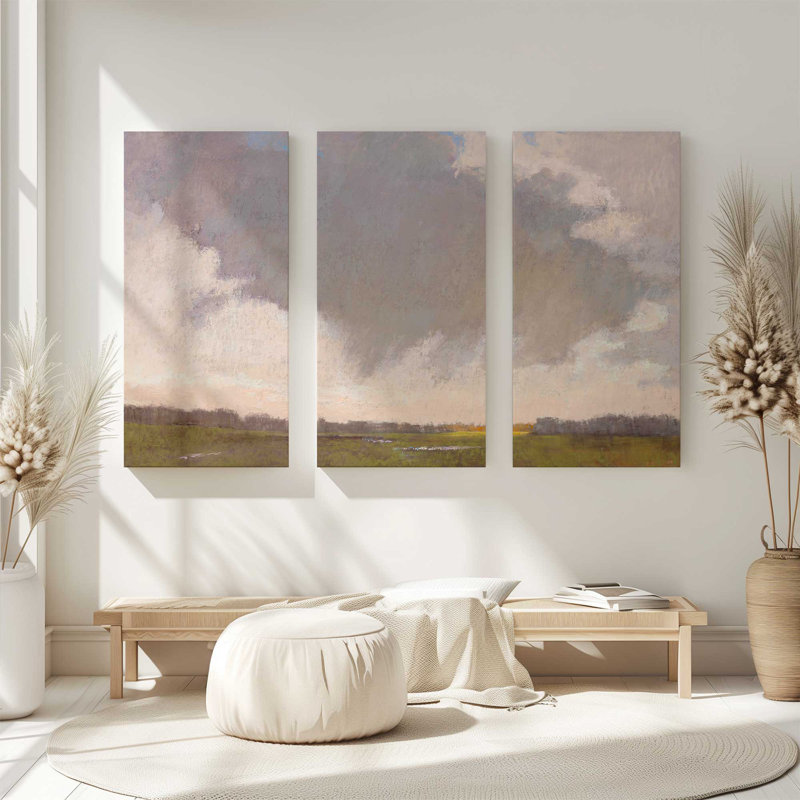 L'affection du ciel | Impression sur toile 3 panneaux | Dimensions combinées de 40 po x 60 po, H 36 po x l 54 po