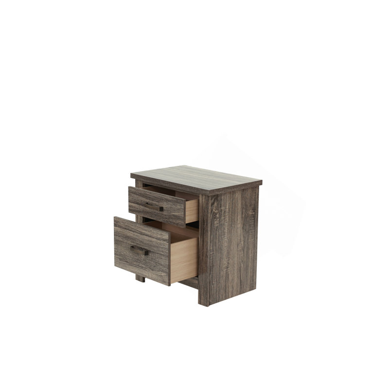 Table de chevet en chêne gris