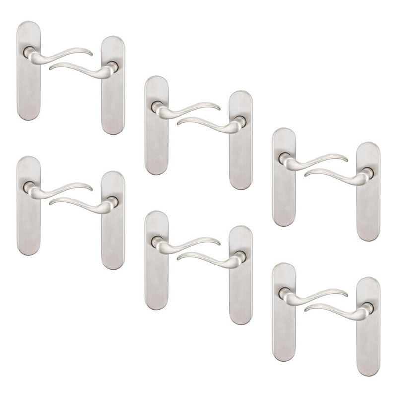 Door Handle, Satin Nickel