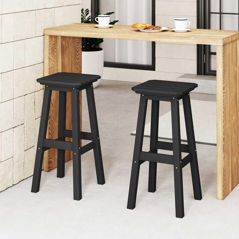 Tabouret de bar 29 po Laguna (ensemble de 2), Noir