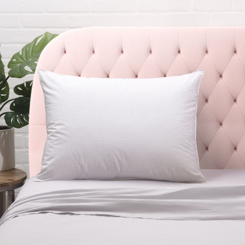 Oreiller de soutien moyen en duvet blanc léopard jacquard 600, Géant