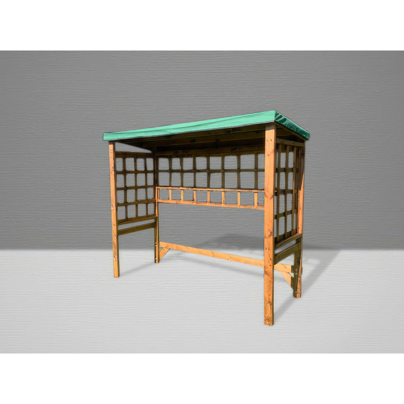 Oakham 2.5m x 1m Wood Patio Gazebo, Green