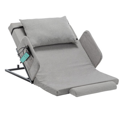 Electric Adjustable Bed Backrest With Safety Rails - 300 Lbs Capacity, 4-68° Lift Range, Machine Washable Cover - Ideal For Elderly, Pregnancy, Patient Care & Mobility Assistance