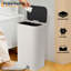 Poubelle en acier inoxydable avec couvercle mince avec pédale, grande poubelle pour cuisine, centre commercial, salon, bureau-118695413-118695415
