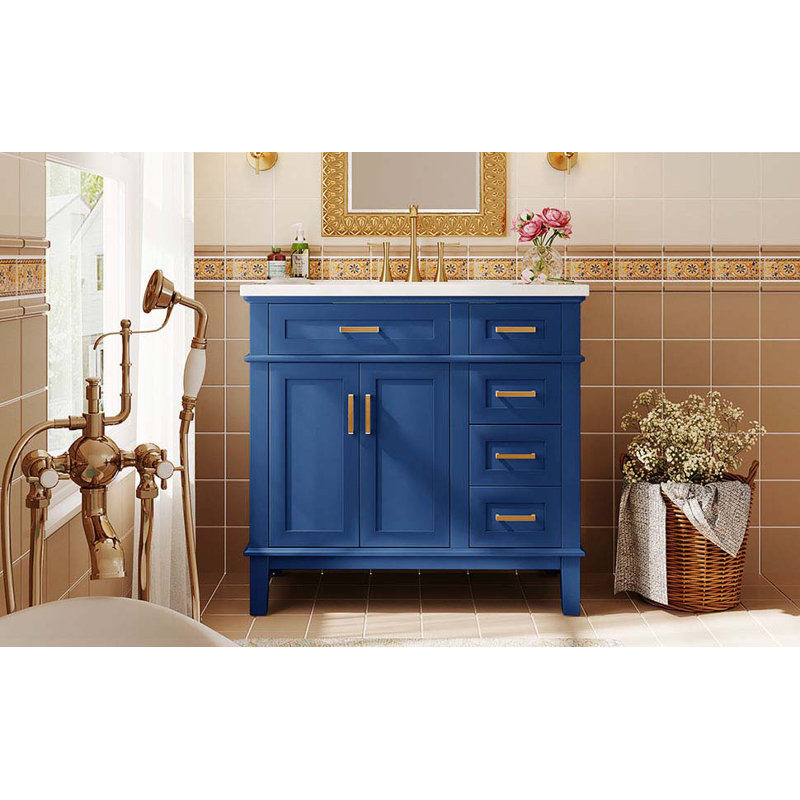 Meubles-lavabos, Bleu
