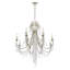 Lustre à 12 lumières de style bougie avec détails en cristal Labrecque