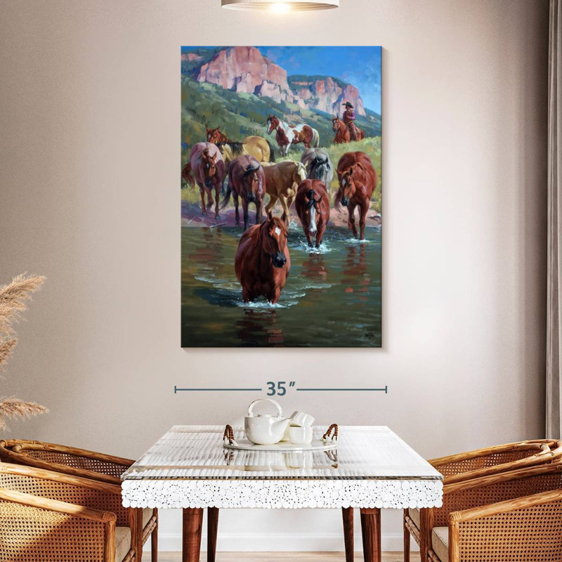 Brampt The Crossing Herd, 51" H x 34" W