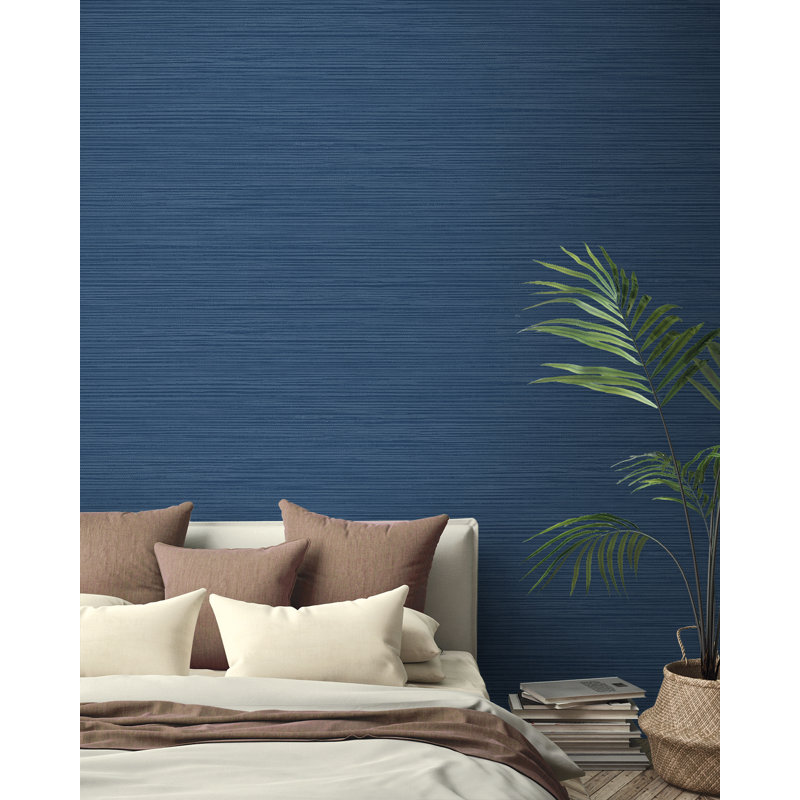 Papier peint non tissé Orren Ellis Designs, Bleu marine