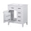 Ensemble de meuble-lavabo avec lavabo, armoire de salle de bain avec tiroirs, structure solide et panneau de fibres à densité moyenne-1874044352