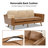 84'' Mid-Century Modern Upholstered Sofa, Solid Wood Frame & Legs, 3-Seat Couch for Living Room-826299238