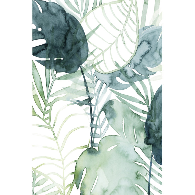 Palmiers II par Grace Popp - reproduction d'art sur toile, H 30 po x l 20 po
