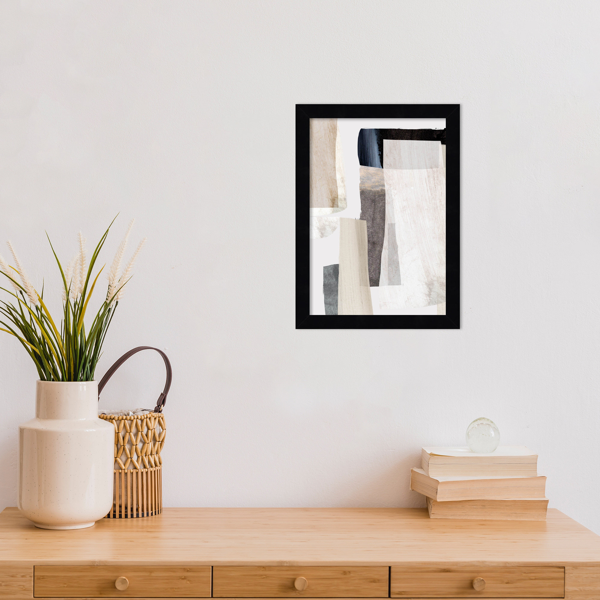 Clay No 2 by Dan Hobday Wood Framed Wall Art Print, 13" H x 10" W, Black