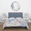 Blue Abstract Composition - Ensemble de housse de couette moderne - Microfibre de polyester-66388746