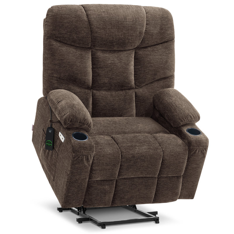 Fauteuil inclinable électrique surdimensionné de 27,2 po de large avec repose-pieds allongé, Marine