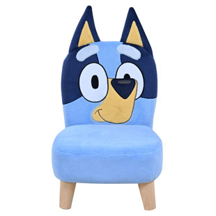 Bluey Plush Chair, Kids Upholstered Chair, Comfortable Kids Seat for Bedroom, Nursery & Playroom, Soft Fabric, Sturdy Build