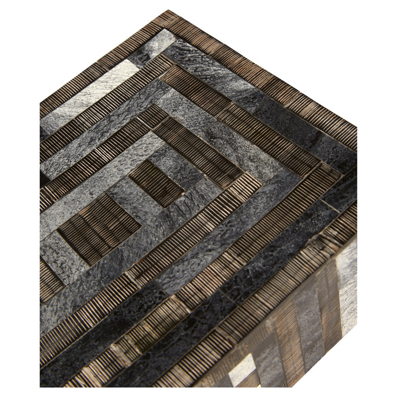 Southampton Horn Decorative Box, 3" H x 9" W x 7" D