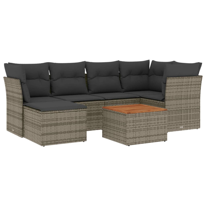 Ensemble de canapé de jardin Vidaxl gris