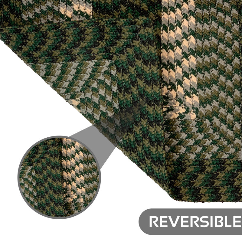 Orme Hand Braided Hunter Area Rug, Octagon 6'