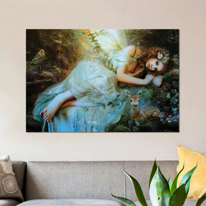 « spring fée », reproduction d’impression sur toile, H 18 po x l 26 po x P 1,5 po