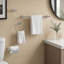 Barre à serviettes murale Gatco Latitude II | Porte-serviettes de salle de bain moderne en chrome, nickel satiné, noir mat ou laiton brossé-41179566-12343574