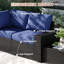 Ensemble de meubles de patio 6 pièces, avec coussins et table basse en verre, ensemble de canapé modulaire en osier de rotin Pe-571211265