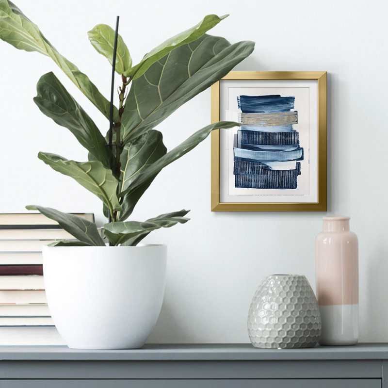 Lineups II -Framed Print, 25.5" H x 17.5" W, Gold