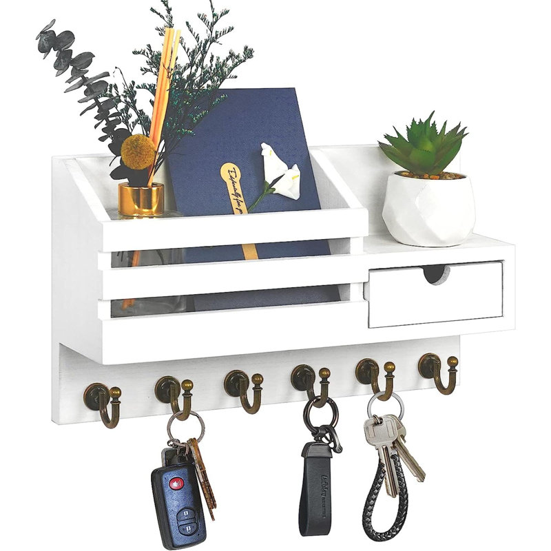 Organisateur mural Nelvina, Blanc, H 2,36 x l 3,34 x P 7,08