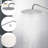 10" Brushed Nickle Roud Rain Shower Head And Handheld Shower Head Set-126618588