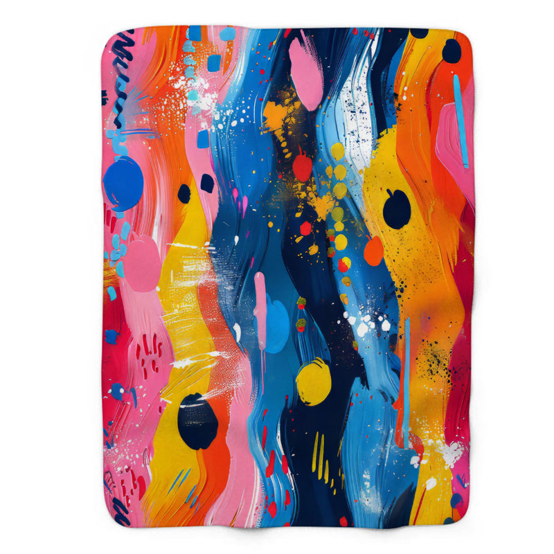 Couverture fantaisiste 1 pièce Sherpa, Grand lit