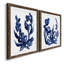 Indigo brossé Blooms I encadré mat - prêt à accrocher-235283138-235283149