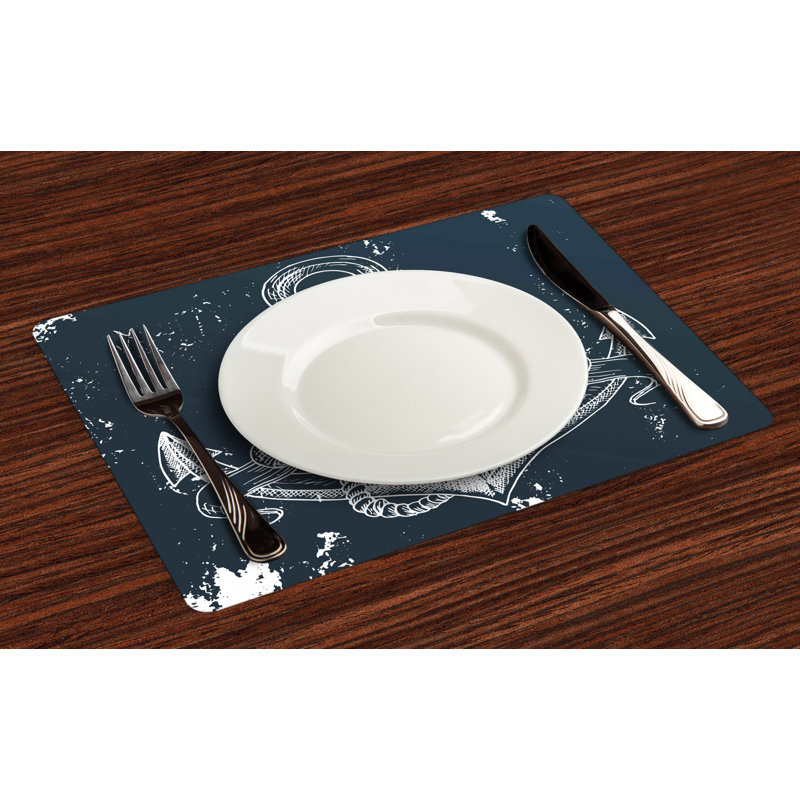 Courtney Nautical Knot Anchor Compass Placemat