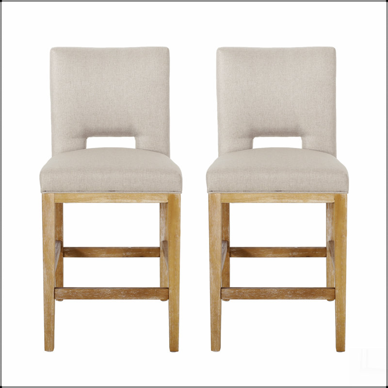 Ensemble de 2 tabourets de comptoir 27 pouces, tissu